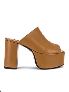 Simon Miller Cognac Platform Peep-Toe Mule